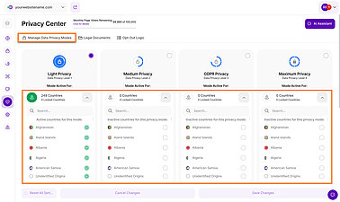 Custom Country Data Feature