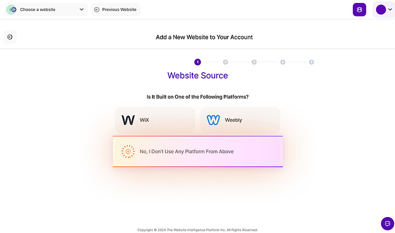 choose the website source