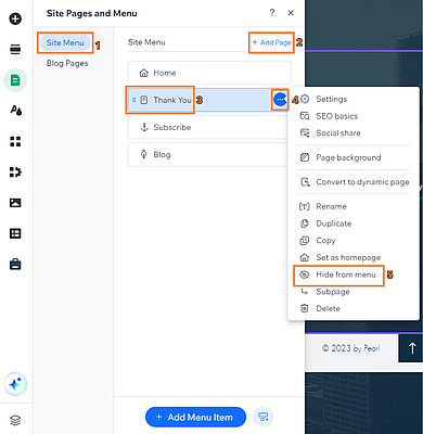 Create a Thank You page
