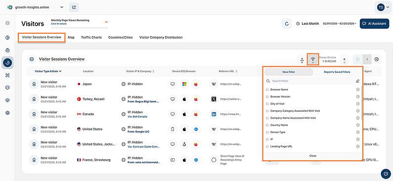 Optimize Your Visitors List with Filters
